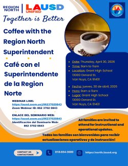 Coffee with the Superintendent April 30 2026 Flyer